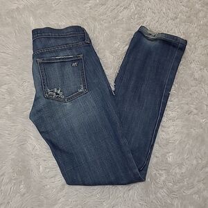 ​KOVA & T Womens Size 25 Blue Denim Dasha Jeans Distressed Low Rise